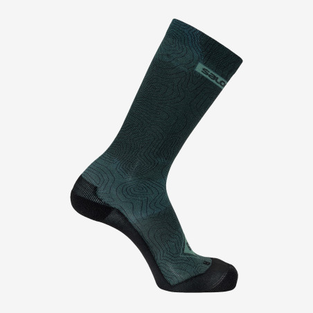 Chaussettes Longues SALOMON Homme CANVAS KNEE Kaki AH 2020