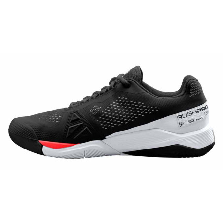 Chaussures WILSON Homme RUSH PRO 4.0 Toutes Surfaces Blanc/Noir/Rouge PE 2022