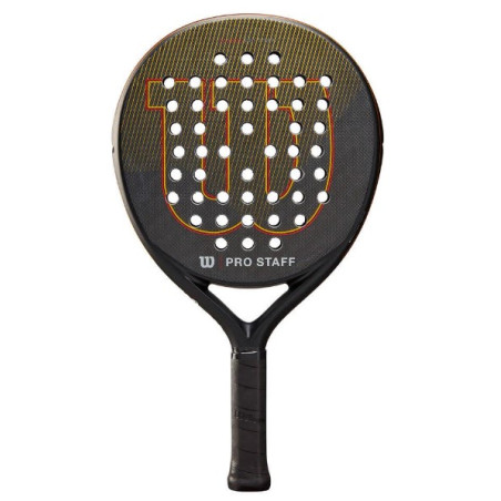 Raquette Padel WILSON PRO STAFF V2 Noire / Jaune / Rouge (365 g) 2023