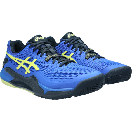Chaussures Padel ASICS Homme GEL-RESOLUTION 9 Bleu / Jaune AH 2023