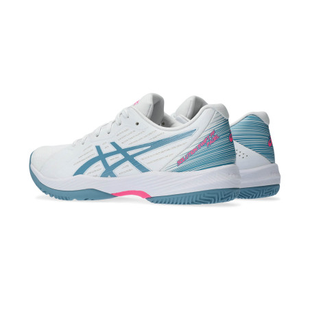 Chaussures Padel ASICS Femme SOLUTION SWIFT FF Blanc / Bleu / Rose AH 2023