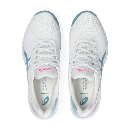 Chaussures Padel ASICS Femme SOLUTION SWIFT FF Blanc / Bleu / Rose AH 2023
