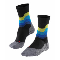 Chaussettes FALKE Homme RU4 Noir / Jaune /Bleu AH 2020