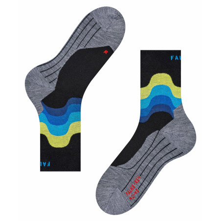 Chaussettes FALKE Homme RU4 Noire / Jaune /Bleu AH 2020