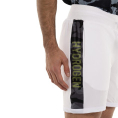 Short HYDROGEN Homme TECH CAMO Blanc / Gris / Jaune 2024 2
