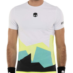 T-Shirt HYDROGEN Homme MONTAINS TECH Blanc / Vert / Jaune...