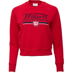 Sweat WILSON Femme SIDELINE CREW Rouge / Noir PE 2024