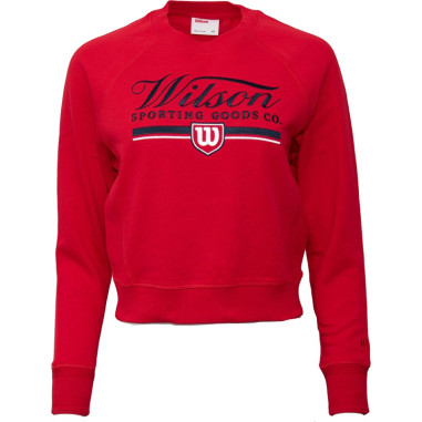 Sweat WILSON Femme SIDELINE CREW Rouge / Noir...