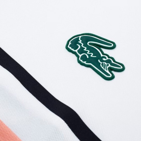 Polo LACOSTE Homme SPORT Blanc / Saumon / Vert AH 2021