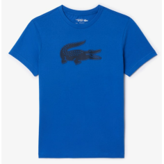 T-Shirt LACOSTE Homme SPORT RESPIRANT Bleu / Noir PE 2024