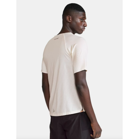 T-Shirt Running Homme CRAFT PRO TRAIL Ecru / Marron PE 2024