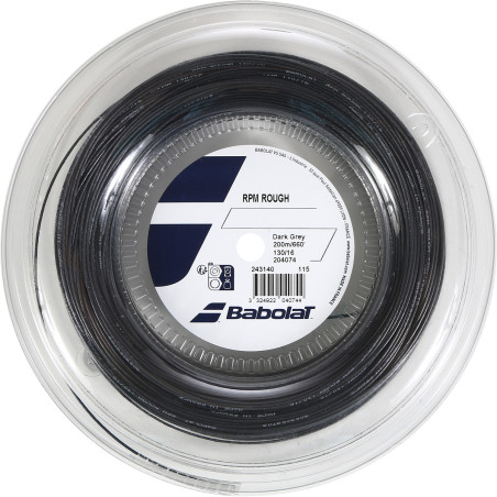 Bobine BABOLAT RPM ROUGH 1.25mm 17 Noire (200m)
