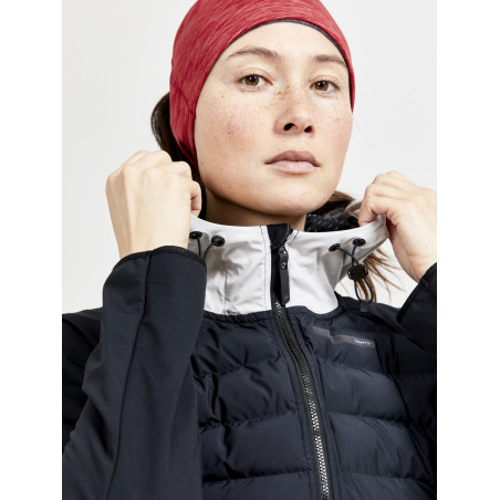 Veste à capuche Running CRAFT Femme PURSUIT THERMAL JKT Noir / Ecru 2021