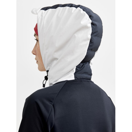 Veste à capuche Running CRAFT Femme PURSUIT THERMAL Noir / Ecru 2021