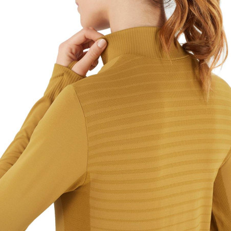 T-Shirt Running ML SALOMON Femme COMET SEAMLESS HZ Moutarde AH 2021