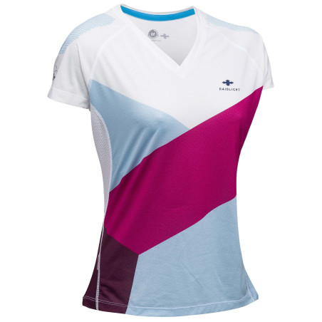 T-Shirt Running RAIDLIGHT Femme XP Fit 3D Blanc / Fuschia / Bleu ciel PE 2019