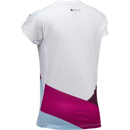 T-Shirt Running RAIDLIGHT Femme XP Fit 3D Blanc / Fuschia / Bleu ciel PE 2019