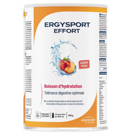 Boisson ERGYSPORT EFFORT Boisson de l'effort - Saveur pêche x 450g (7,5L)
