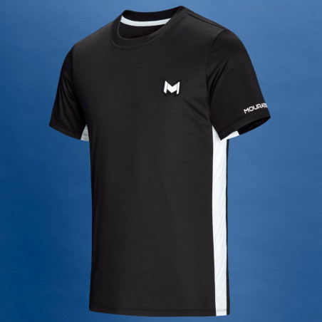 T-Shirt MOURATOGLOU Homme MATCH Noir / Blanc PE 2024