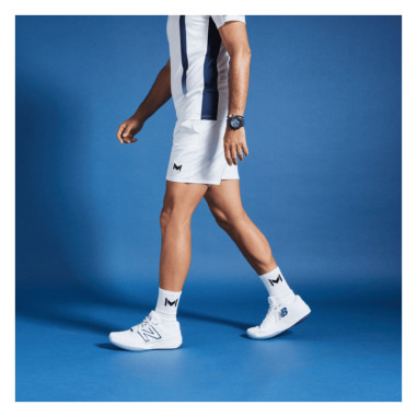 Short MOURATOGLOU Homme MATCH Blanc / Noir PE 2024