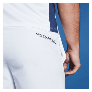 Short MOURATOGLOU Homme MATCH Blanc / Noir PE 2024