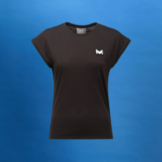T-Shirt MOURATOGLOU Femme MATCH DRI FIT Noir / Blanc PE 2024