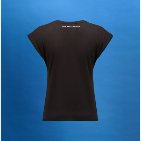 T-Shirt MOURATOGLOU Femme MATCH DRI FIT Noir / Blanc PE 2024