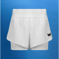 Short MOURATOGLOU DRI FIT Femme Blanc / Noir PE 2024
