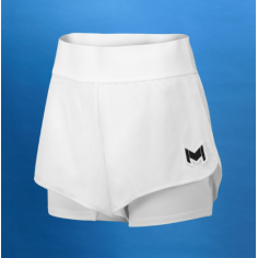 Short MOURATOGLOU DRI FIT Femme Blanc / Noir PE 2024 2