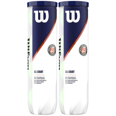 Bipack de 4 balles WILSON Roland Garros All...