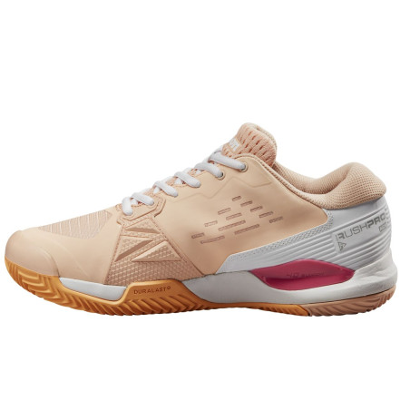 Chaussures WILSON Femme RUSH PRO ACE Terre Battue Pêche / Blanc / Rose PE 2024