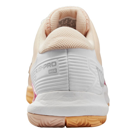 Chaussures WILSON Femme RUSH PRO ACE Terre Battue Pêche / Blanc / Rose PE 2024
