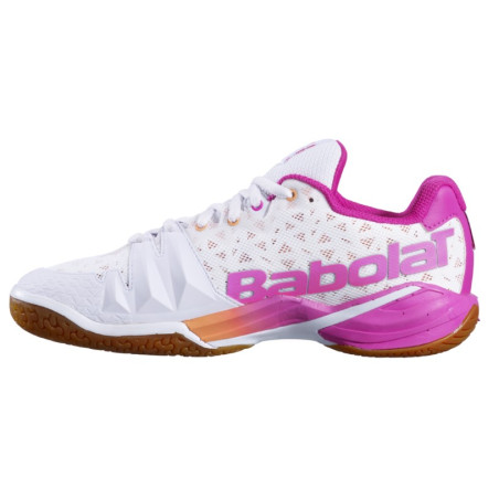 Chaussures BABOLAT Femme Shadow Tour Indoor Blanc / Rose / Noir AH 2022