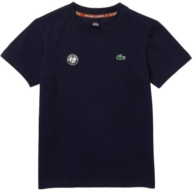 T-Shirt LACOSTE ROLAND GARROS Garçon Marine 2023