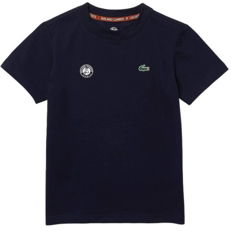 T-Shirt LACOSTE ROLAND GARROS Garçon Marine 2023