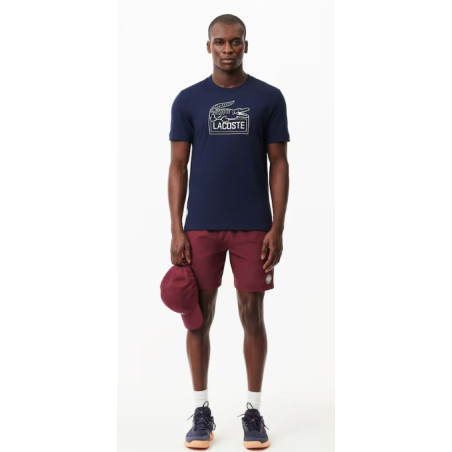 T-Shirt LACOSTE Homme SPORT ULTRA-DRY Vert / Blanc PE 2024