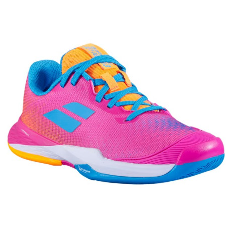 Chaussures BABOLAT Fille JET MACH 3 Toutes Surfaces Rose / Orange 2022