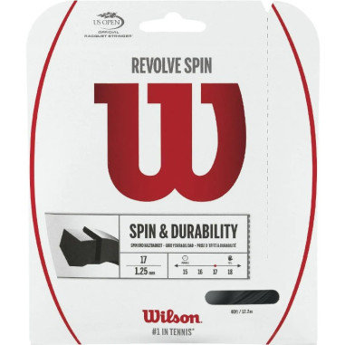 Cordage WILSON REVOLVE SPIN Noir 17 / 1.25mm (12m)