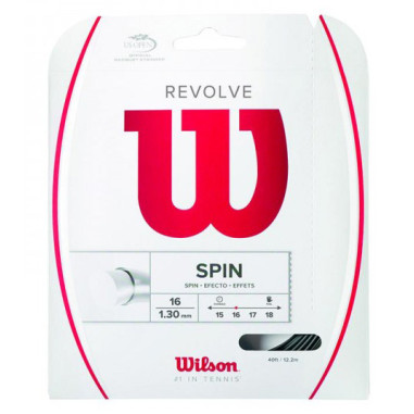 Cordage WILSON Revolve 16 / 1.30mm (12m) Noir