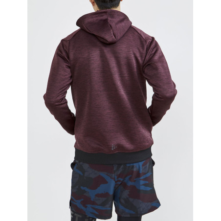 Veste à capuche Running CRAFT Homme Zippée ADV CHARGE Bordeaux AH 2020