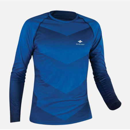 T-Shirt Running RAIDLIGHT Homme Manches Longues WARM ECO Bleu AH 2023