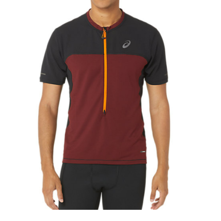 T-Shirt Running ASICS Homme FUJITRAIL SS TOP Bordeaux AH 2023