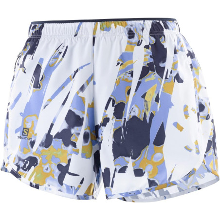 Short Running SALOMON Femme AGILE Short W Blanc / Bleu  PE 2021