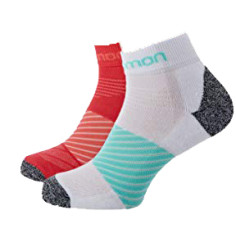 Chaussettes SALOMON Junior XA JR x2 PACK Rouge / Blanc AH...