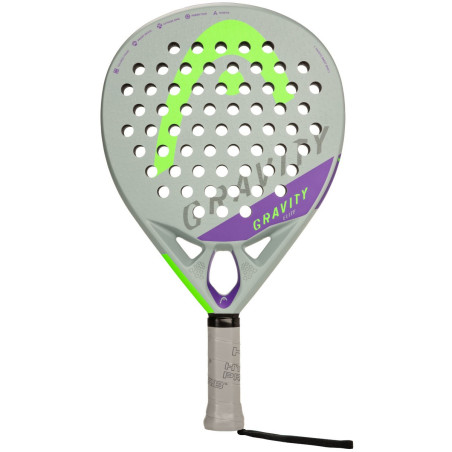 Raquette Padel HEAD GRAVITY ELITE (265 g) Gris/ Vert / Violet 2022