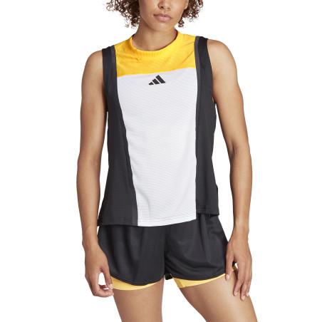 Débardeur ADIDAS Femme MATCH TANK PRO Noir / Jaune PE 2024