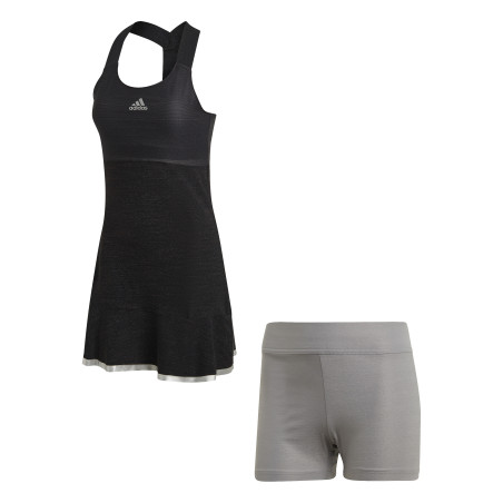 Robe ADIDAS Femme Y-DRESS GLAM ON Noir / Argent AH 2020