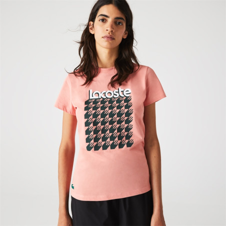 T-Shirt LACOSTE Femme SPORT Rose Saumon AH 2021