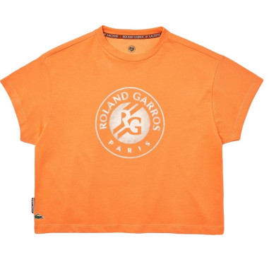 T-Shirt LACOSTE Femme ROLAND GARROS Orange PE 2022