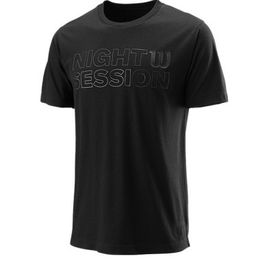T-Shirt WILSON Homme NIGHT SESSION TCH Noir 2022